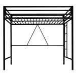 SHA CERLIN Junior Loft Bed Twin Size, Heavy Duty Twin Bed Frame - Image 4