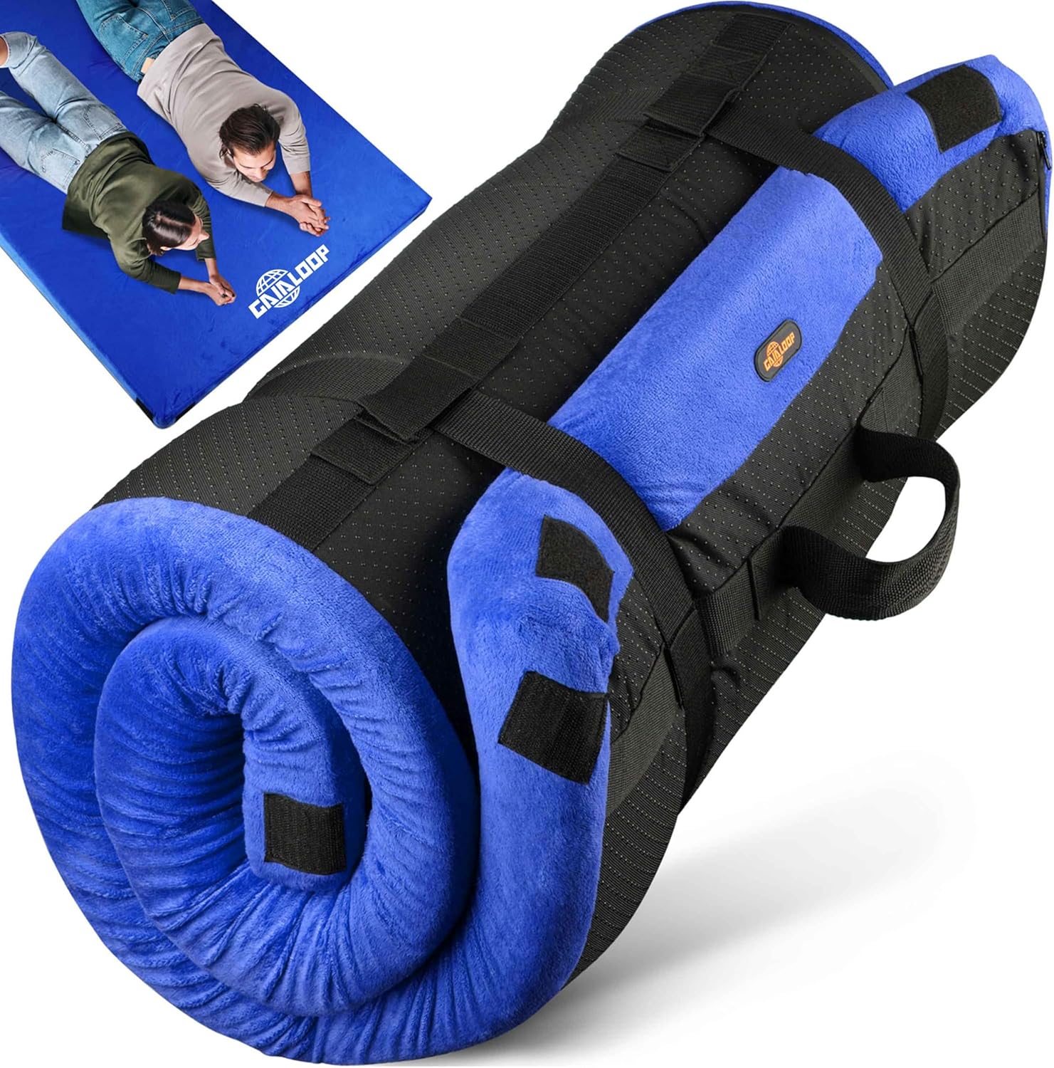 483E1BD1-12ED-E67E-0A90-C3E3E865B5A5 Thick Memory Foam Camping Pad Futon Mattress Full, Portable Floor Sleeping Mat Sleepover Guest Bed Roll Up Mattress for Indoor Outdoor Travel - Image 1