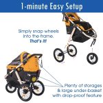 Jogging Sports Stroller with Comfort Rubber Wheels/Zipper-Less Entry/1-Hand Quick Fold/Aluminum Frame for Small/Medium Dogs, Cats and Pets (Green Camo) - Image 31